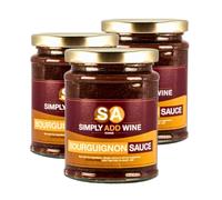 Bourguignon Cooking Sauce 300g (3 Jars x 300g) | Beef Cooking Sauce | Just Add Wine & Chicken, Beef or Pork | Marinade, Rub or Stir-Fry, | Spices, Seasoning | Gluten Free | By SA Sauces