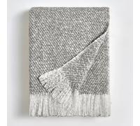 BOURINA Faux Mohair Throw Blanket 127 x 152cm Light Grey