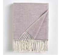 BOURINA Herringbone Sofa Throw Blanket Faux Cashmere Lightweight Soft Cozy Couch Bed Chair Fringe Throw Blankets 127 x 152cm,Purple