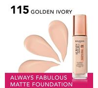 BOURJOIS Always Fabulous 24 Hour SPF20 Long Lasting Foundation| 115 Golden Ivory