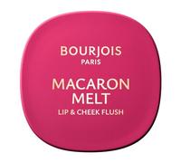 Bourjois Macaron Melt Lip & Ch lush | 4 Pink Guava | Blush | Elastic Texture of Cream Powder | Velvety | Lightweight Formula | Integrated Mirror | 8g