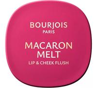 Bourjois Macaron Melt Lip & Ch lush | 4 Pink Guava | Blush | Elastic Texture of Cream Powder | Velvety | Lightweight Formula | Integrated Mirror | 8g