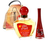 Bourjois Clin D'Oeil Passionee Gift Set EDT 75ml Nail Polish 9ml Glitter Bag