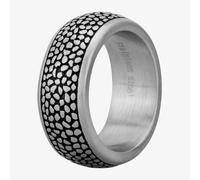 Bourne and Wilde Men's Oxidised D-Shape Reptile Ring OSR-6121S 64 in Silver | Size: 66 (W 1/2) Bourne and Wilde Silver 66 (W 1/2)