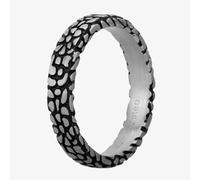 Bourne and Wilde Men's Oxidised Narrow Abstract Reptile Ring STR-481-01 66 in Silver | Size: V Bourne and Wilde Silver V