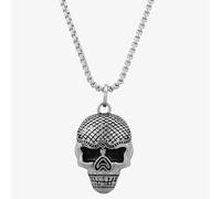 Bourne and Wilde Mens Oxidised Skull Necklace OSN-431S-BX