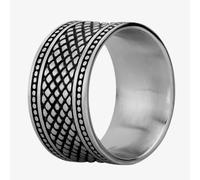 Bourne and Wilde Men's Oxidised Wide Uniform Reptile Ring UR19-02 64 in Silver | Size: V Bourne and Wilde Silver V