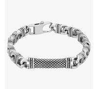Bourne and Wilde Mens Textured Curb Link Bracelet UR27-01
