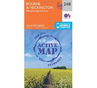 Bourne & Heckington Map | Weatherproof | Billingborough & Morton | Ordnance Survey | OS Explorer Active Map 248 | England | Walks | Hiking | Maps | Adventure