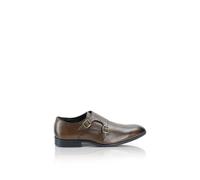 Bourne Leather Formal Office Monk Shoes Silver Street London Brown 11