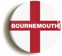Bournemouth England Flag Fridge Magnet (Circular 2inch / 50mm Diameter)