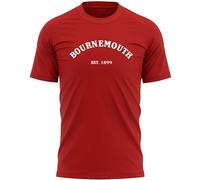 Bournemouth Mens T Shirt Football Est 1899 Supporters Fan Tee, L, Red
