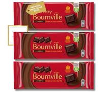 Bournville Dark Chocolate Bars Multipack of 3 with Cadburys Bournville Classic Dark Chocolate 110g Bundled by The Great British Kitchen