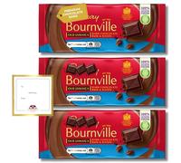 Bournville Dark Chocolate Bars Multipack of 3 with Cadburys Bournville Old Jamaica Chocolate Rum & Raisin 110g Bundled by The Great British Kitchen