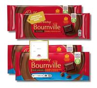 Bournville Dark Chocolate Bars Multipack of 4 Including 2x110g Cadburys Bournville Classic Dark Chocolate & 2x110g Old Jamaica Rum & Raisin Chocolate Bundled by The Great British Kitchen