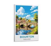 Bourton on The Water England Vintage Travel Poster Tree 24x36inch(60x90cm) Print Home Bedroom Office Living Room Decor Canvas