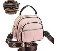 Bousalutend Crossbody Bag, Adjustable Strap Leather Crossbody Bag, Classic Multi-Compartment