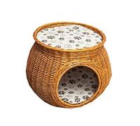 Bousige Dog Bed for Large Medium Small Dogs, Pet Bed Dog Cat Cussion Mat Wicker Four Seasons Soft Warm Washable Scratch Proof For Small Pet(A,30CM)