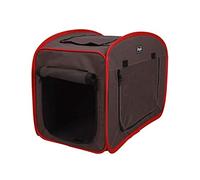 Bousige Dog Bed for Large Medium Small Dogs, Pet Cat Carrier Portable Travel bag Foldable Washable Car Nesting Dog Cave Bed with Plush Mat(Gray,80x52x55cm)