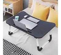 Bousige Laptop Stand, Foldable Laptop Bed Table, Portable Multifunction Laptop Lazy Desk Large Sofa Bed Tray Writing Eating Reading Stand Table with Cell Phone Holder