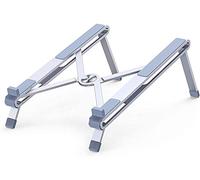 Bousige Laptop Stand, Recliner Portable Foldable Laptop Riser Aluminium Computer Holder Adjustable Laptop Notebook Stand Ventilated Non-Slip, Silver, Compatible With 11'' -15.6''