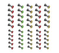 BOUTICOL 50 Pieces Fly Tying, Fly Tying Eyes Alloy Fly Tying Dumbbell Eyes Fly Tying Barbell Eyes Materials Realistic for Fly Fishing Materials Made to Attract Fish Baitfish Spinner Flies(S25+M25)