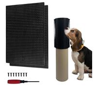 BOUTICOL Soft Itch Relief Pad for Dog dog back scratcher for Relief Dog Itch Scratching Post Mat for All Season suitable Dog Massage Bed for Installation on Wall Garden Fence Sofa (2 PCS)