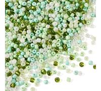 Boutigem 100g 6/0 Glass Seed Beads 4mm Small Pony Beads for Spring Necklace Bracelet Earring Jewelry Making DIY Crafts