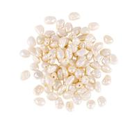 Boutigem 100Pcs Natural Cultured Freshwater Pearl Beads Keshi Pearl Beads White Baroque Pearls 3.5-6.5mm Irregular Oval Pearl Loose Bead for DIY Crafts Bracelet Earring Necklace Jewelry Making