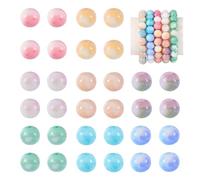 Boutigem 160Pcs 10mm Opaque Crackle Glass Round Beads Colorful Imitation Stone Loose Spacer Beads for Bracelet Necklace Jewelry Making DIY Crafts