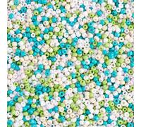 Boutigem 200g Colorful Tiny Glass Seed Beads Bulk 2mm Small Craft Pony Beads for Necklace Bracelet Earring Jewelry Making DIY Crafts