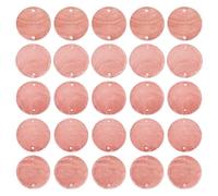 Boutigem 50Pcs Natural Capiz Shell Disc Link Charm Flat Round Links Connector Capiz Shell Charms for DIY Wind Chimes Curtain Hang Ornament Summer Boho,Red