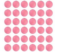 Boutigem 50Pcs Silicone Beads for Keychain Making 15mm Round Focal Silicone Loose Bead for Jewelry Making DIY Crafts Pen Bag Home Party Decor, Hot Pink