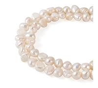 Boutigem 60Pcs Natural Freshwater Pearl Beads 5-6mm Irregular Pearl Loose Beads for Summer Beach Necklace Bracelet Jewelry Making DIY Crafts