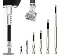 Boutihao 6 PCS High Magnetic Screwdriver Drill Bit Set, Anti-Slip Magnetic Drill Bits for Impact Driver, Electric Precision Anti Impact High Hardness Drill Bit for Impact Driver 25 50 65 75 100 150mm