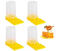 Boutihao Beehive Drinking Bowl, Water Dispenser, Beehive Drinking Bowl, Beehive Drinking Bowl, Bee Feeding Entrance Drinking Bowl, for Beekeeping and Agricultural Businesses, Pack of 4