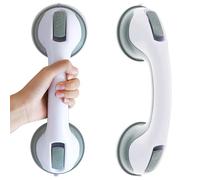 Boutihao Pack of 2 Shower Handles, Suction Cup, Plastic Bathtub Handle, Extra Grip Bar, Grab Bars for Shower, No Drilling, Pregnant Women, Children and for Physically Disabled People