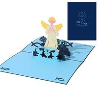 BOUTIKS Communion Card, 3D Pop Up, Invitation Card, Thank You Card, Greeting Card, 20 cm x 15 cm