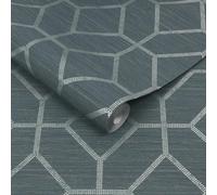 Boutique Asscher Geometric Teal Wallpaper