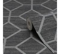 Boutique Asscher Onxy Geometric Wallpaper