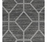 Boutique Asscher Onxy Geometric Wallpaper (was £26.99) | Paste The Wall | Black Geometric | Eco-Friendly