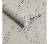 Boutique Breeze Sprig Floral Natural Wallpaper