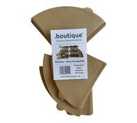 .boutique Coffee Filter Cones, COMPOSTABLE, Unbleached Paper, Size V02, Compatible with Hario, 80