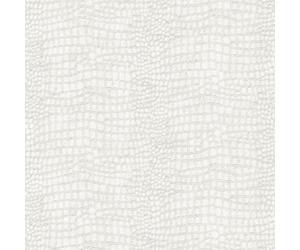 Boutique Crocodile White Wallpaper