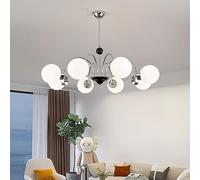 Boutique decoration Dining Table Chandelier Height Adjustable Living Room Hanging 8 Flame Boutique decoration Classic Glass Ceiling with E27 Pendant