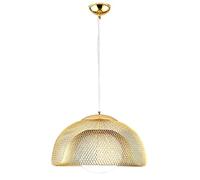 Boutique Decoration Metal Lattice Shade Pendant Light,Chandelier Lamp Fixture for Kitchen Island Living Dining Room Bedroom Plating Gold/Chrome Finish with E27 Base