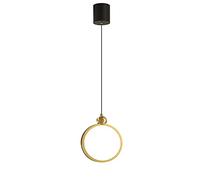 Boutique Decoration Ring Acrylic LED Chandelier Minimalist Single Head During Light Dimmable Hanging Light Fixture for Kitchen Island Dining Room Living Room-Warm Light 30 * 35cm