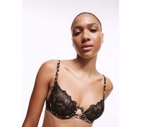 Boutique Gala Embroidery Wired Balcony Bra (A-E) Black Mix