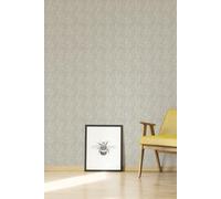 Graham & Brown Wallpaper - Boutique Grasscloth Natural - Textured Plain Metallic - Paste the Wall