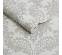 Boutique Grey Archive Damask Wallpaper